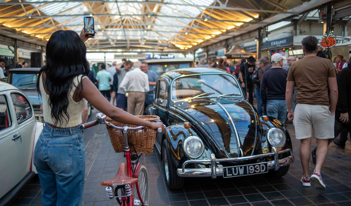 Taking a selfie at Park It in the Market at Greenwich Market